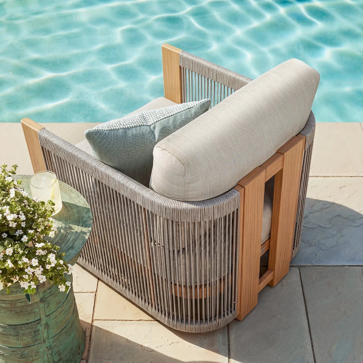 Positano Aluminum Weather-Resistant Patio Lounge Chair