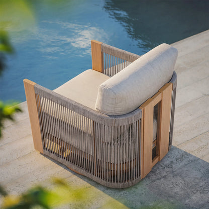 Positano Aluminum Patio Swivel Chair