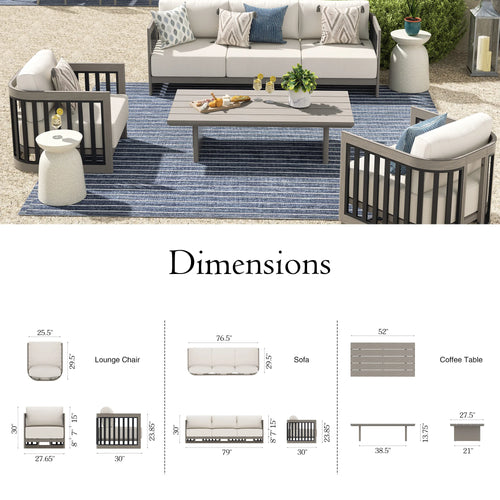 Sereno 5-Person Patio Furniture Sofa Set