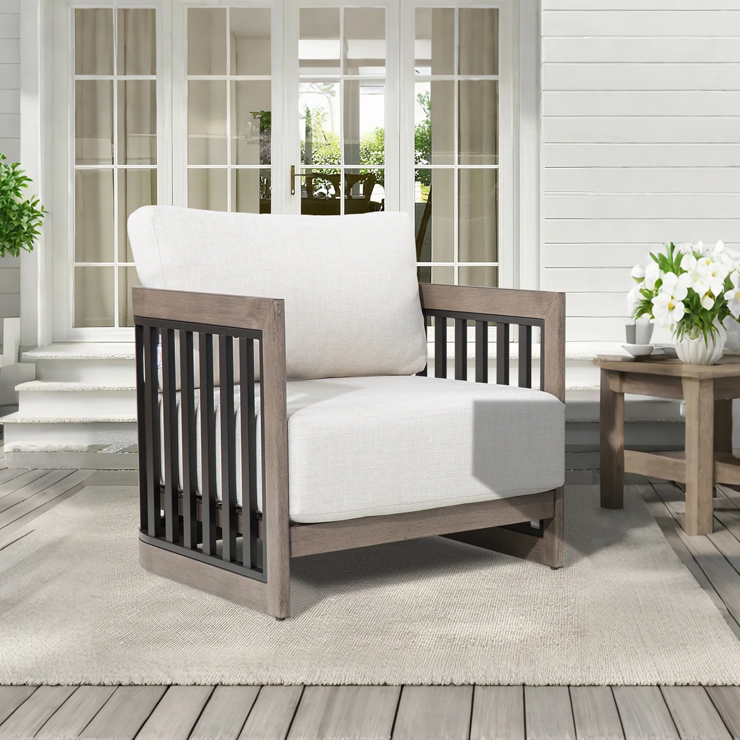 Sereno Patio Lounge Chair with Olefin Cushion