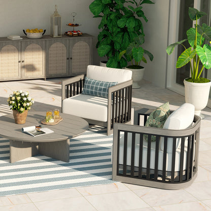 Sereno Aluminum Patio Club Chair Set of 2