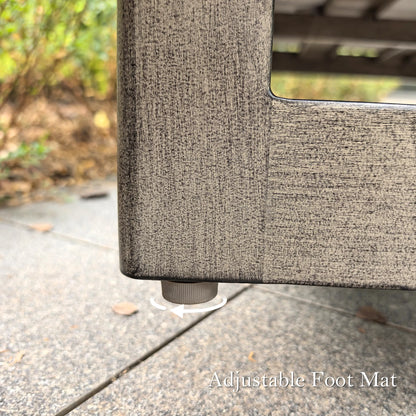 Sereno Aluminum Patio Ottoman With Cushions