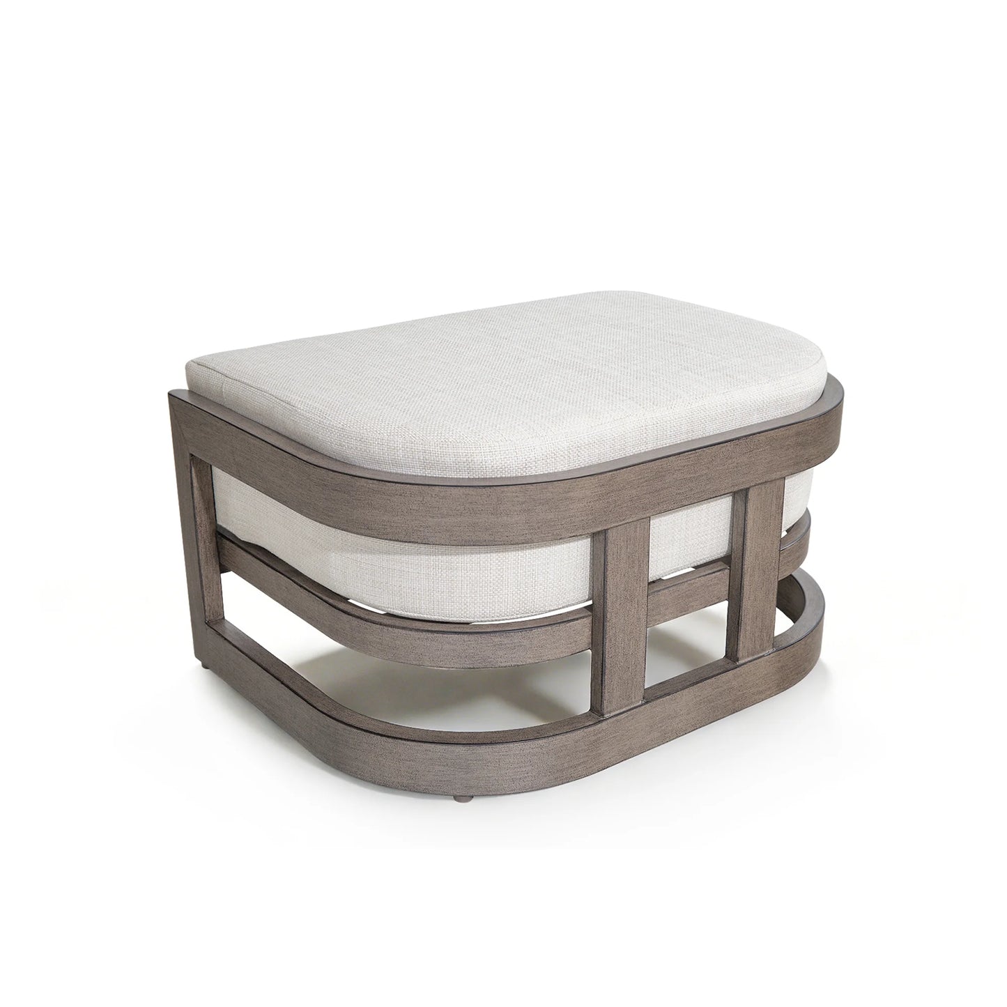 Sereno Aluminum Patio Ottoman With Cushions