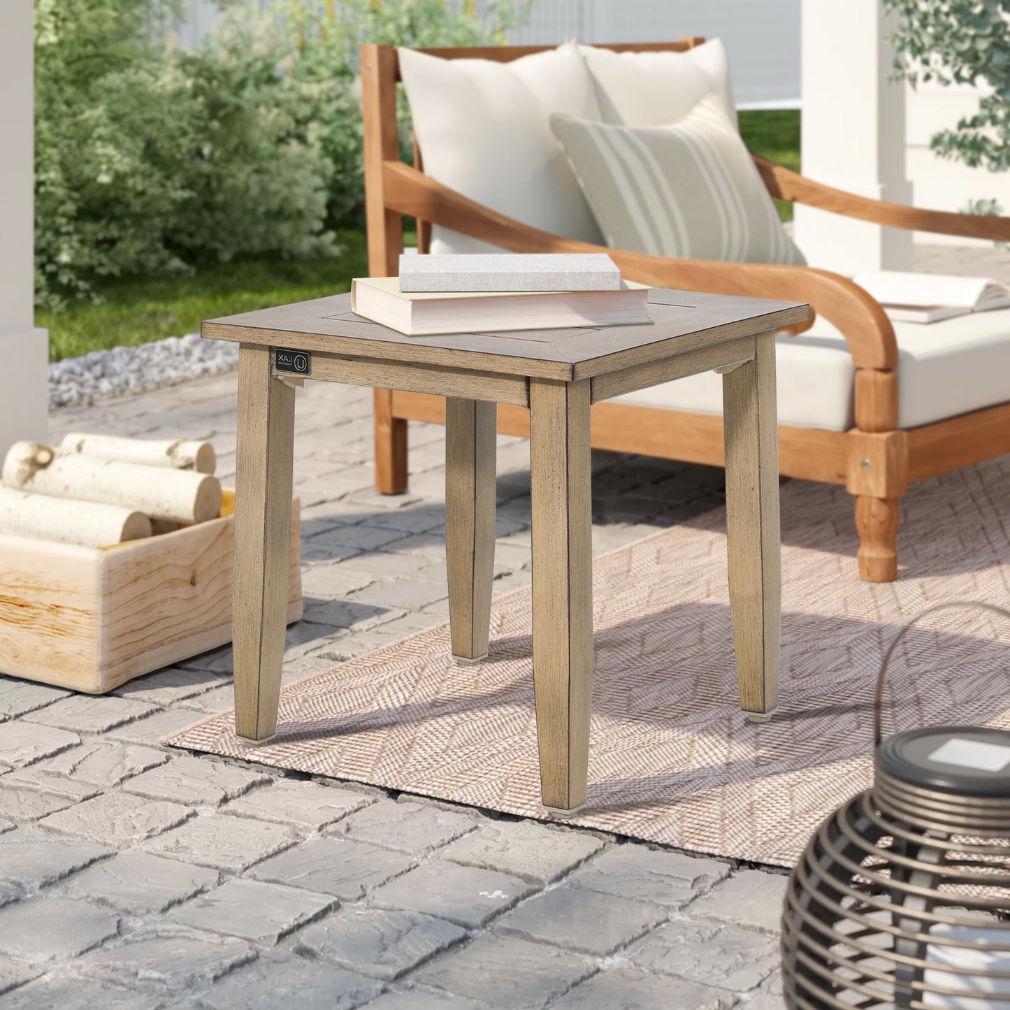 Hamarto 2 Person Aluminum Patio Bistro Set With Side Table