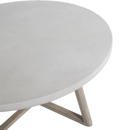 Spy Round Nesting Coffee Table With Sythetic Fibre Concrete Tabletop 2-Pieces