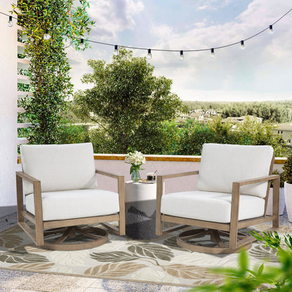 Patio Swivel Club Chairs