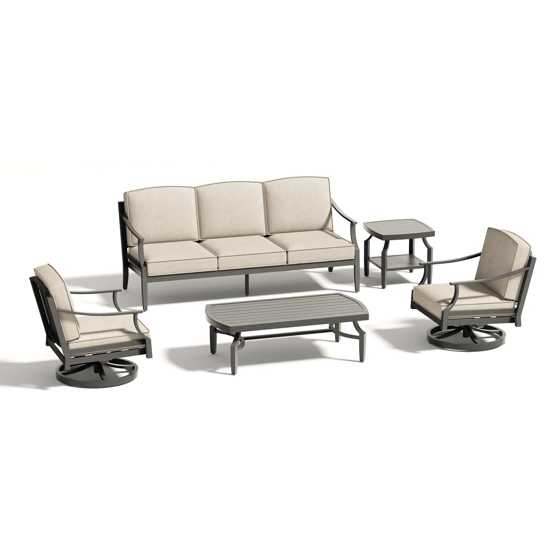 Tamarin 5 Pieces Aluminum Patio Conversation Set