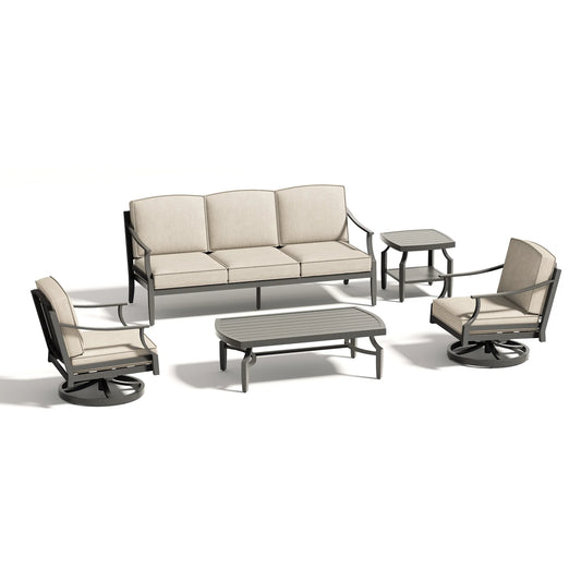 Tamarin 5 Pieces Aluminum Patio Conversation Set