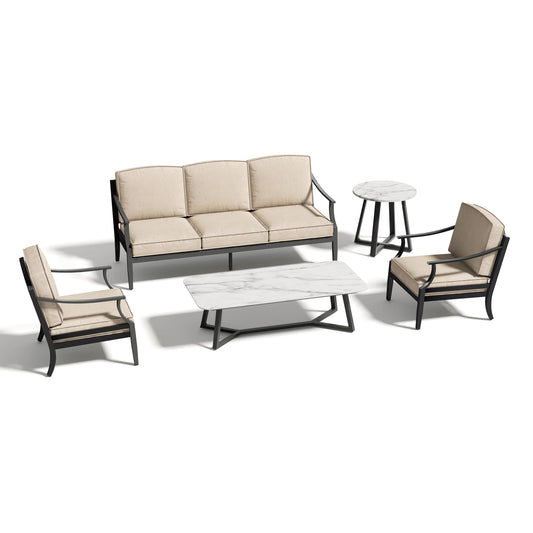 Tamarin Patio Furniture Set With Sintered Stone Table