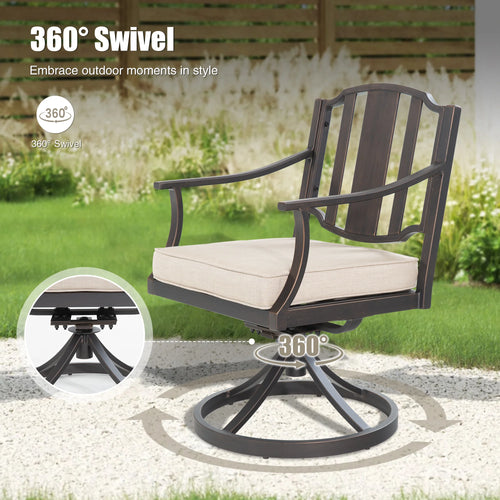 Tamarin 2-Piece Outdoor Dining Swivel Chair