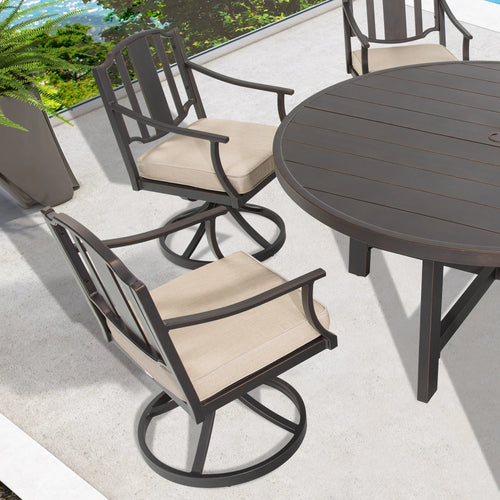 Tamarin 2-Piece Outdoor Dining Swivel Chair