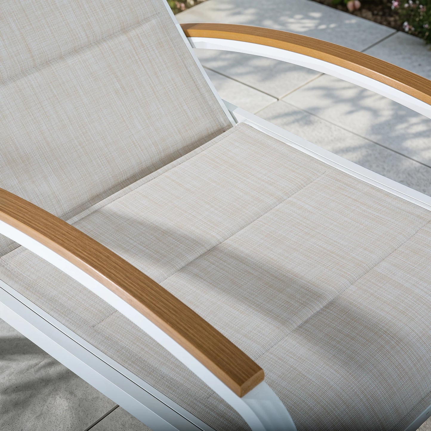 Twinpal Convertible Patio Chaise Lounge With Phifertex® Sling Fabric