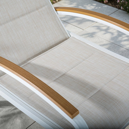 Twinpal Convertible Patio Chaise Lounge With Phifertex® Sling Fabric