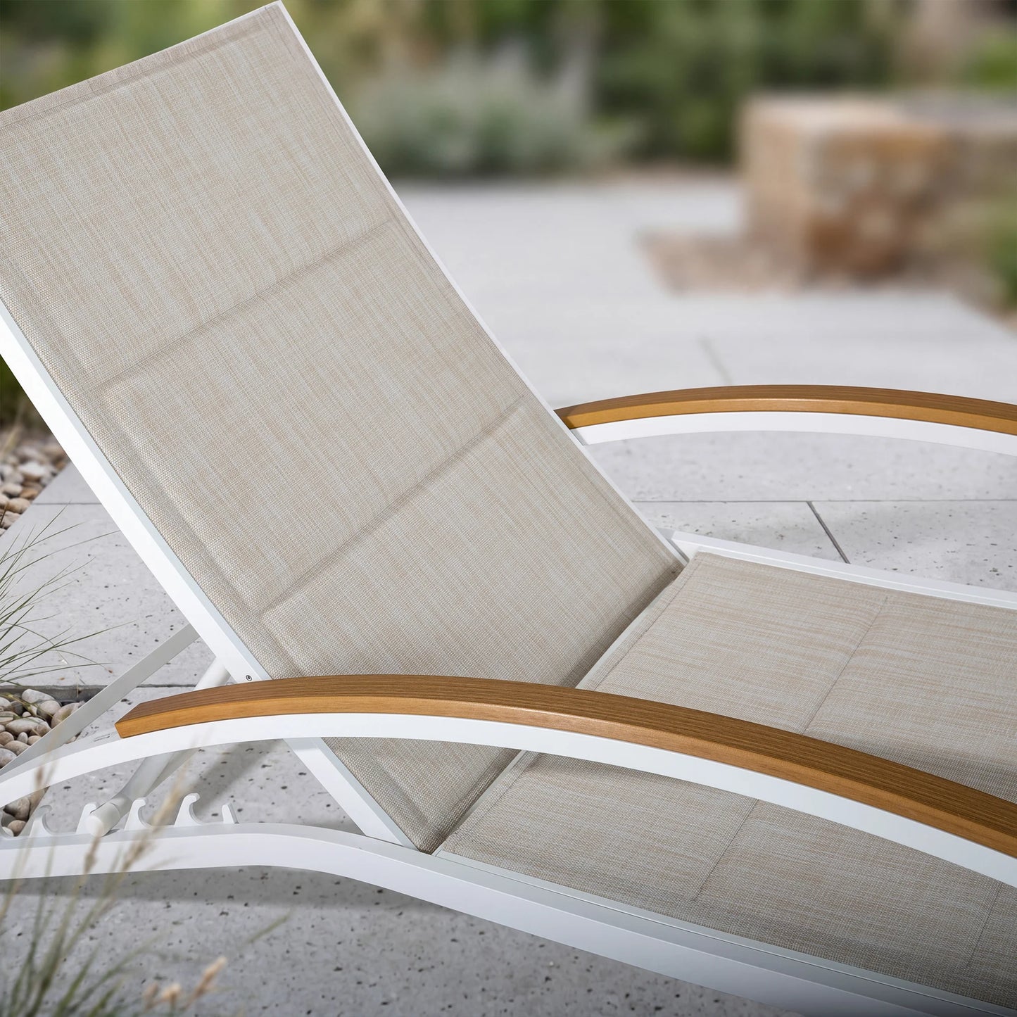 Twinpal Convertible Patio Chaise Lounge With Phifertex® Sling Fabric