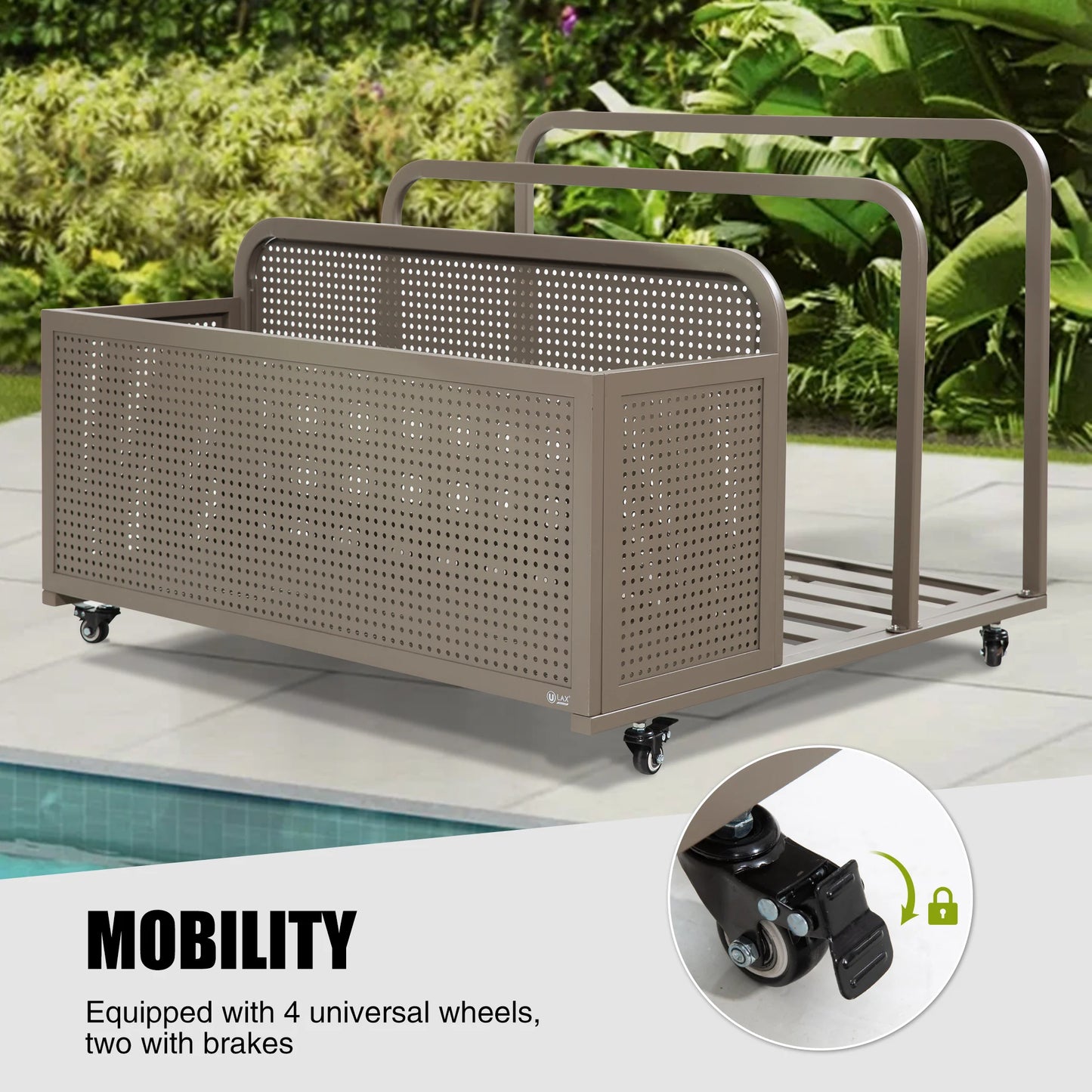 ULAX Cleveland Metal Pool Float Storage Rack for Floaties