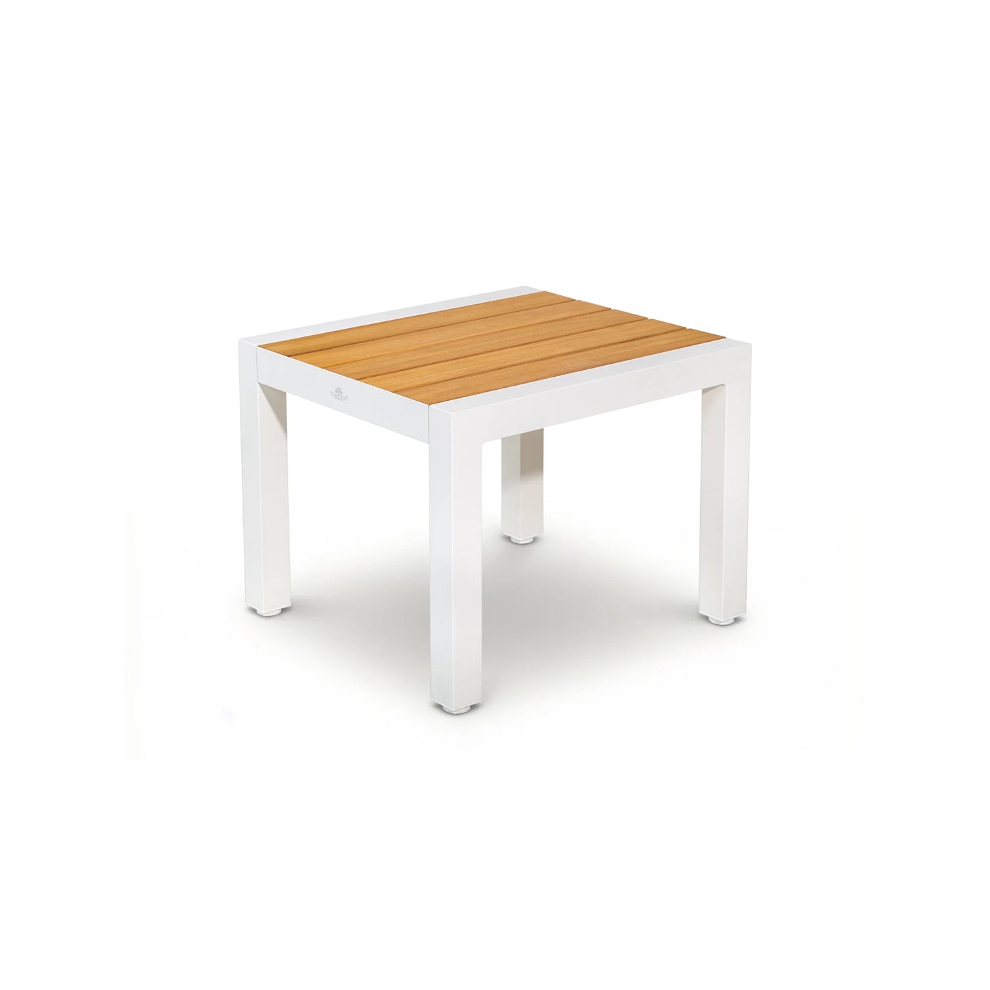 Modern Minimalist Outdoor Furniture Side Table With Natural Teak Tabletop