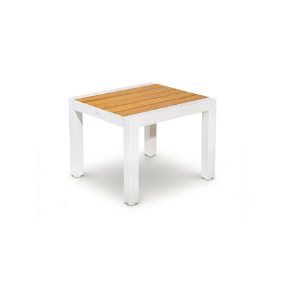 Modern Minimalist Outdoor Furniture Side Table With Natural Teak Tabletop
