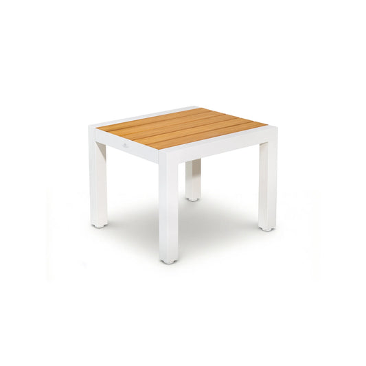 Modern Minimalist Outdoor Furniture Side Table With Natural Teak Tabletop
