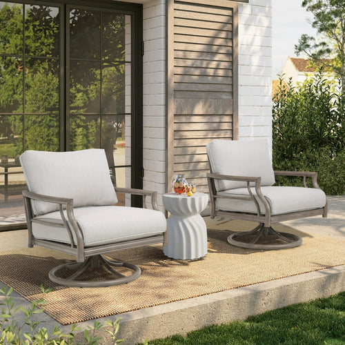 Lamando Patio Swivel Club Chair With Olefin Cushions