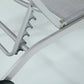 1 Piece Outdoor Patio Aluminum Textilene Sling Adjustable Reclining Chaise Lounge Chair (Light Gray)