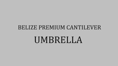 PATIO TREE Belize 11ft Large Round Patio Cantilever Umbrella For Garden Pool Porch