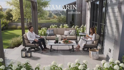 Tamarin 6-Pieces Conversation Sofa set with Sintered Stone Table