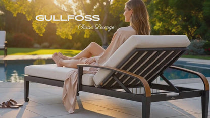 Gullfoss Aluminum Modern Outdoor Daybed With Thick Cushion