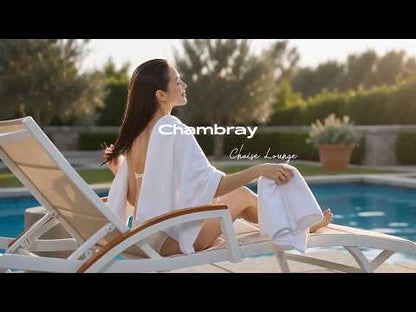 Chambray Patio Chaise Lounge Set of 2 With USA Phifertex® Textilene