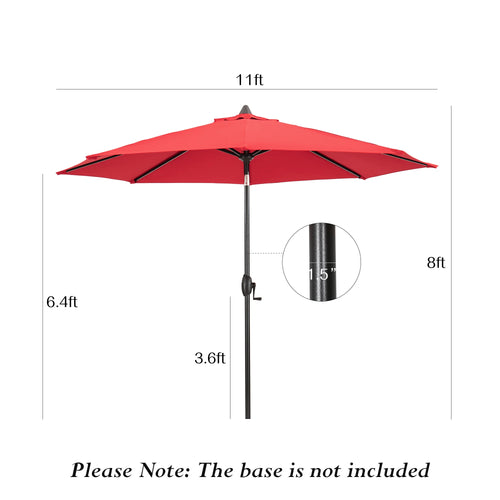 PATIO TREE 11ft Patio Octagon Market Umbrella with Sunbrella® Fabric