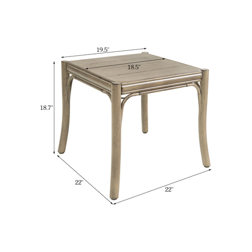 Lamando Patio Square 19.5"L X 19.5" W Aluminum Side Table