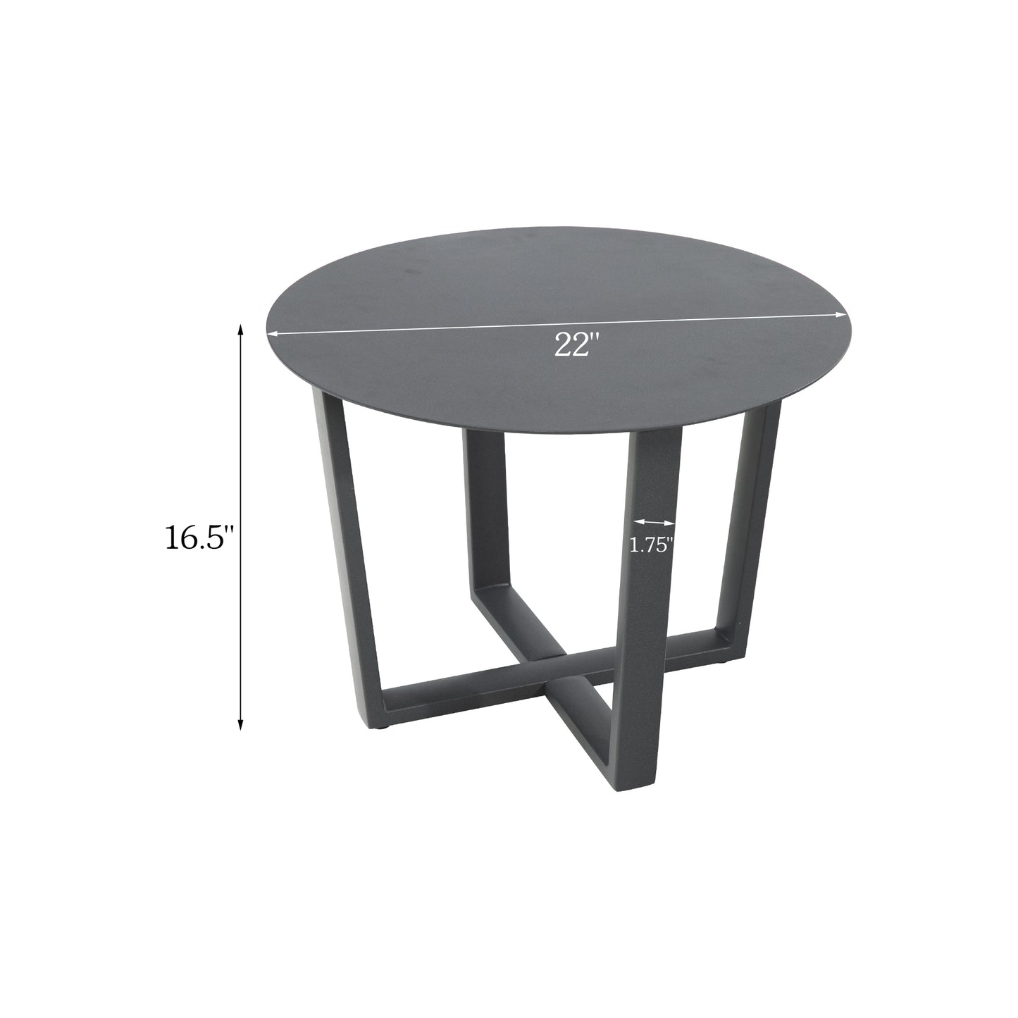 Patio Round Aluminum Side Table