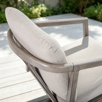 Amalfi 360° Swivel Rocking Aluminum Patio Dining Chair Set of 2