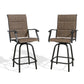 Patio Swivel Bar Stools Bar-Height Outdoor Chairs Padded Textilene, Set of 2