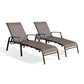Patio Lounge Chair Chaise, Adjustable Backrest Ergonomic Shape with Durable Handwoven Rattan Steel Frame Garden Lawn Pool Recliner Outdoor Furniture Wicker Lounger