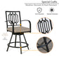 Patio Bar Stools Counter Height Swivel Stools with Cushion (Set of 2)