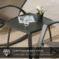 Outdoor Metal Side Table Patio Bistro Accent End Table, Black