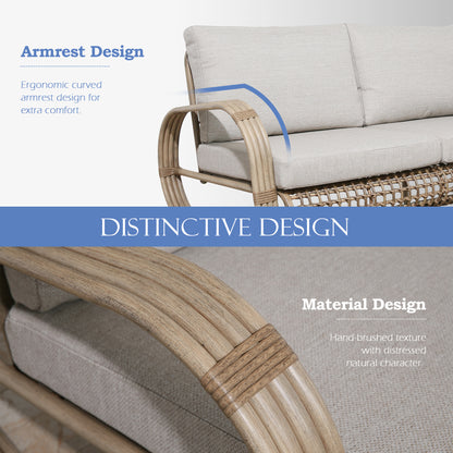 Arsterie Patio Aluminum Loveseat with Olefin Cushions