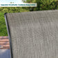2 Pieces Patio Textilene Sling Swivel Dining Chairs Outdoor Metal Bistro Chairs Padded with Quick Dry Foam