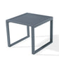 Patio Aluminum Side Table Outdoor Indoor Square End Table, Light Grey