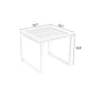 Patio Aluminum Side Table Outdoor Indoor Square End Table, Taupe