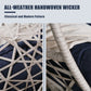 Outdoor Patio Wicker Hanging Basket Swing Chair Tear Drop Egg Chair with Cushion and Stand (Navy)
