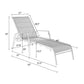 Patio Lounge Chair Chaise, Adjustable Backrest Ergonomic Shape with Durable Handwoven Rattan Steel Frame Garden Lawn Pool Recliner Outdoor Furniture Wicker Lounger