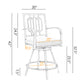 Patio Bar Stools Counter Height Swivel Stools with Cushion (Set of 2)