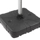 Offset Patio Umbrella Base Water Filled Square Cantilever Umbrella Stand with Wheels, Black