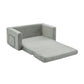 Convertible 2-In-1 Flip Open Kids Loveseat/ Couch/ Sleeper Sofa （Gray Elephant）