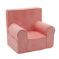 Kids Foam Sofa Chair with Removable Slipcover and Hand for Bedroom or Playroom (Coral)