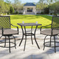 2 Pieces Patio Swivel Counter Bar Stools with Olefin Cushions and Armrest(Beige)
