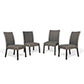 Patio Wicker Dining Chairs Outdoor Heavy-Duty Steel Frame Rattan Chairs with Quick Dry Foam, Set of 4