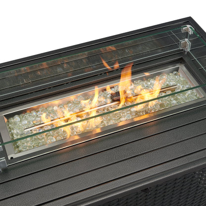 Ulax Furniture Burner and Glass Stone for Fire Pit Table