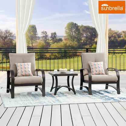 OPEN BOX I Chamber Patio Aluminum Club Chair with Sunbrella® Cushions